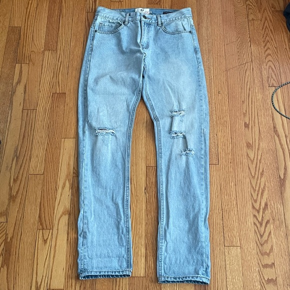 Cotton On Rigid Skinny Straight Leg Jeans Blue 30 - Picture 1 of 9